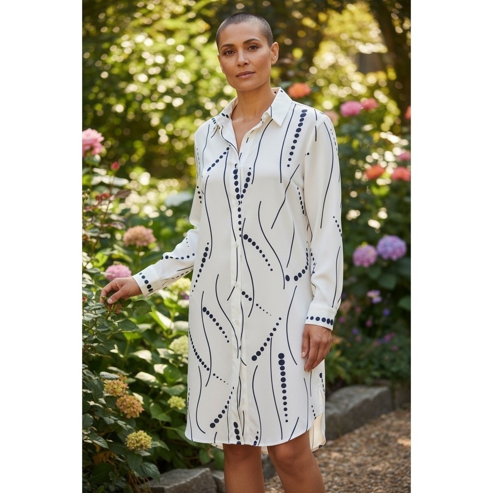 NWOT White Button Front Shirt Dress